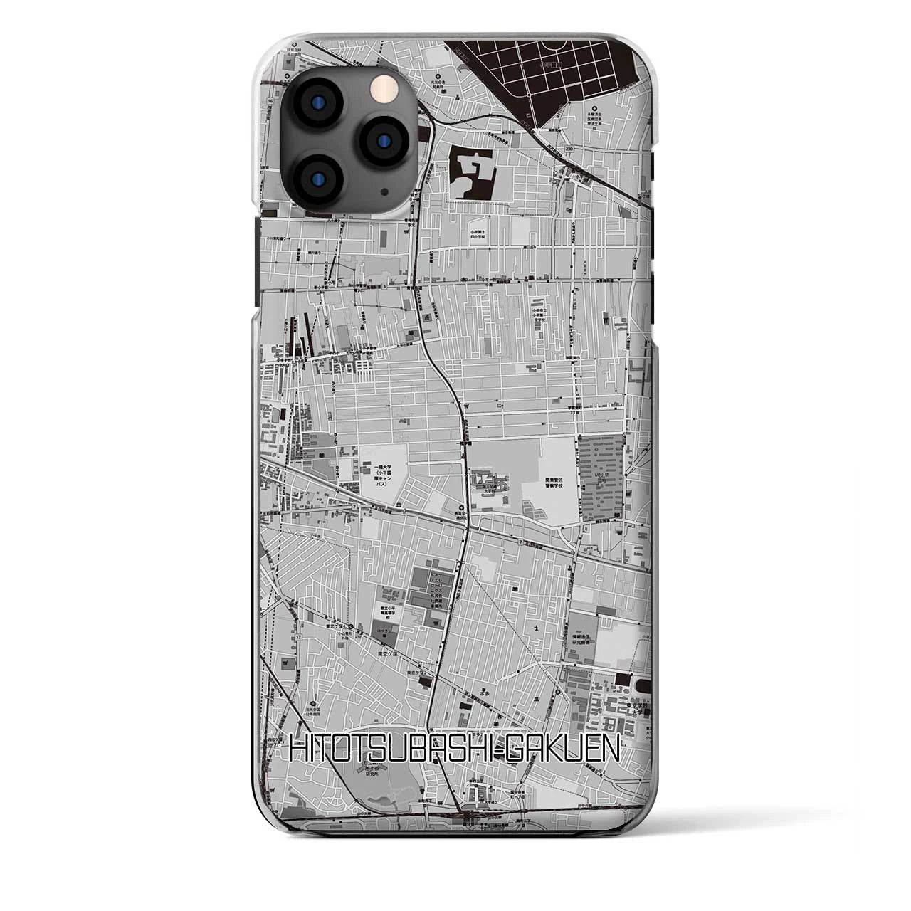 【一橋学園（東京都）】地図柄iPhoneケース（クリアタイプ）