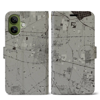 【一橋学園（東京都）】地図柄iPhoneケース（手帳タイプ）