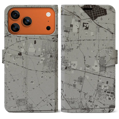 【一橋学園（東京都）】地図柄iPhoneケース（手帳タイプ）