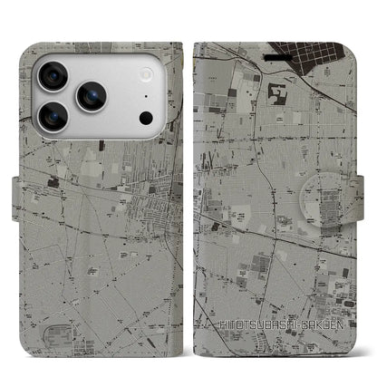 【一橋学園（東京都）】地図柄iPhoneケース（手帳タイプ）