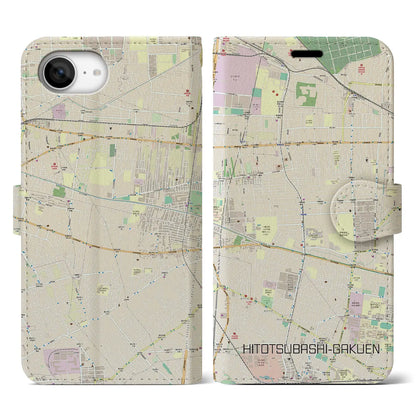 【一橋学園（東京都）】地図柄iPhoneケース（手帳タイプ）