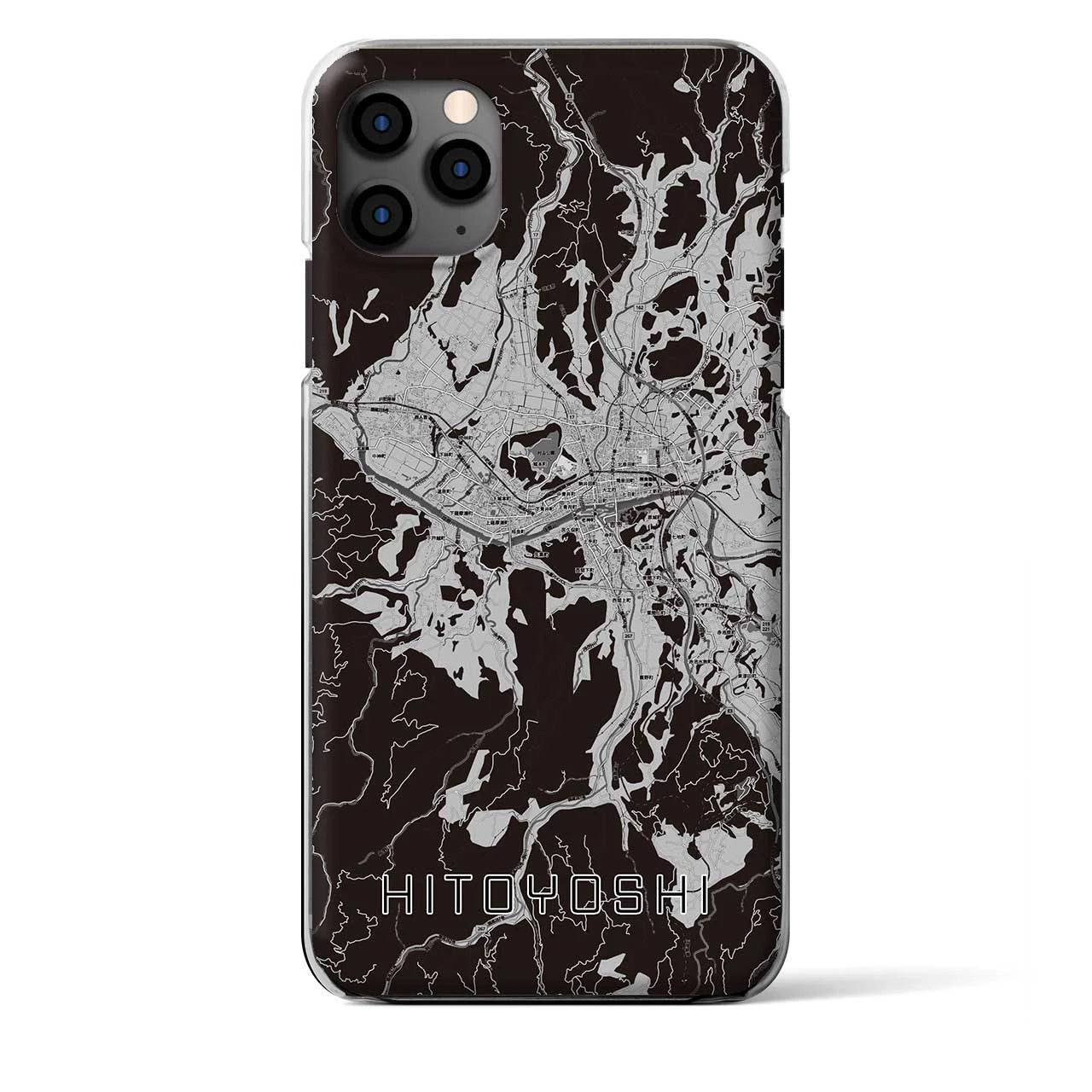 【人吉（熊本県）】地図柄iPhoneケース（クリアタイプ）