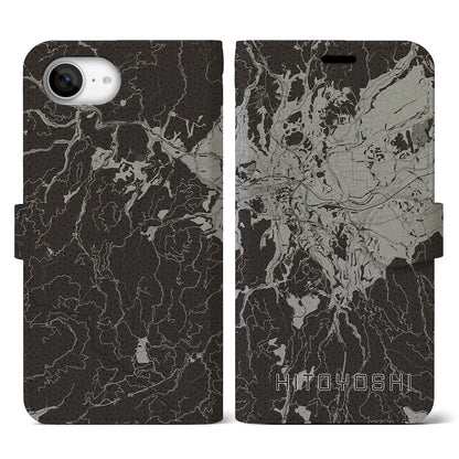 【人吉（熊本県）】地図柄iPhoneケース（手帳タイプ）