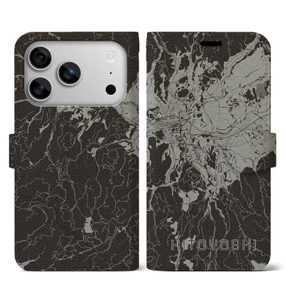 【人吉（熊本県）】地図柄iPhoneケース（手帳タイプ）