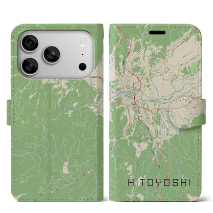 【人吉（熊本県）】地図柄iPhoneケース（手帳タイプ）