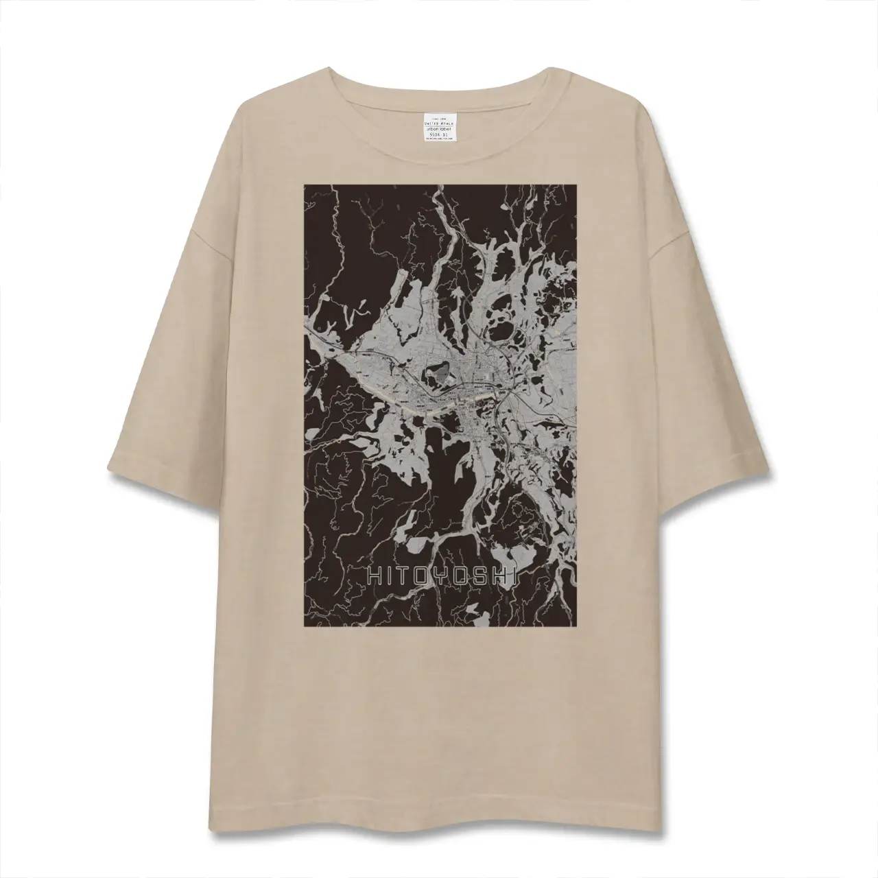 【人吉（熊本県）】地図柄ビッグシルエットTシャツ