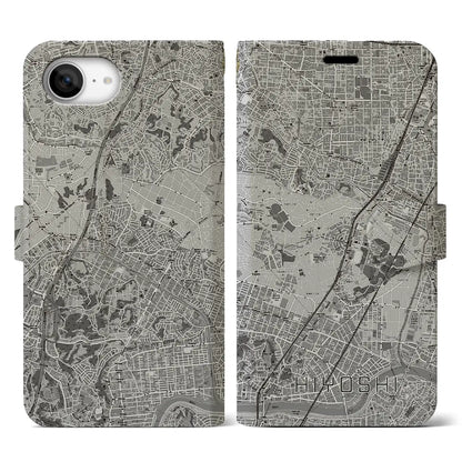 【日吉（神奈川県）】地図柄iPhoneケース（手帳タイプ）