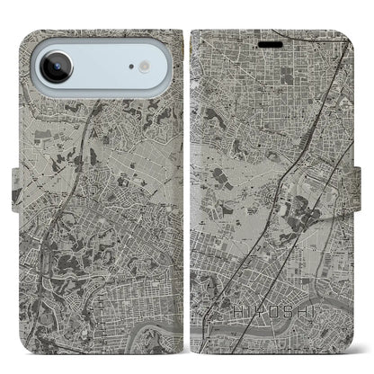 【日吉（神奈川県）】地図柄iPhoneケース（手帳タイプ）