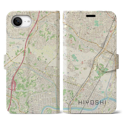 【日吉（神奈川県）】地図柄iPhoneケース（手帳タイプ）