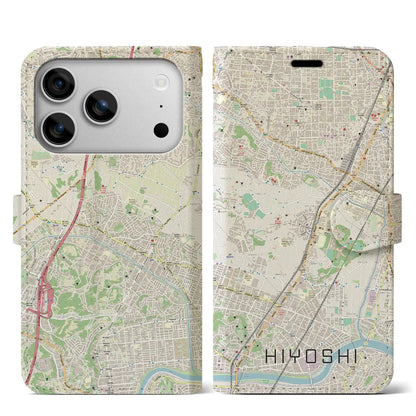 【日吉（神奈川県）】地図柄iPhoneケース（手帳タイプ）