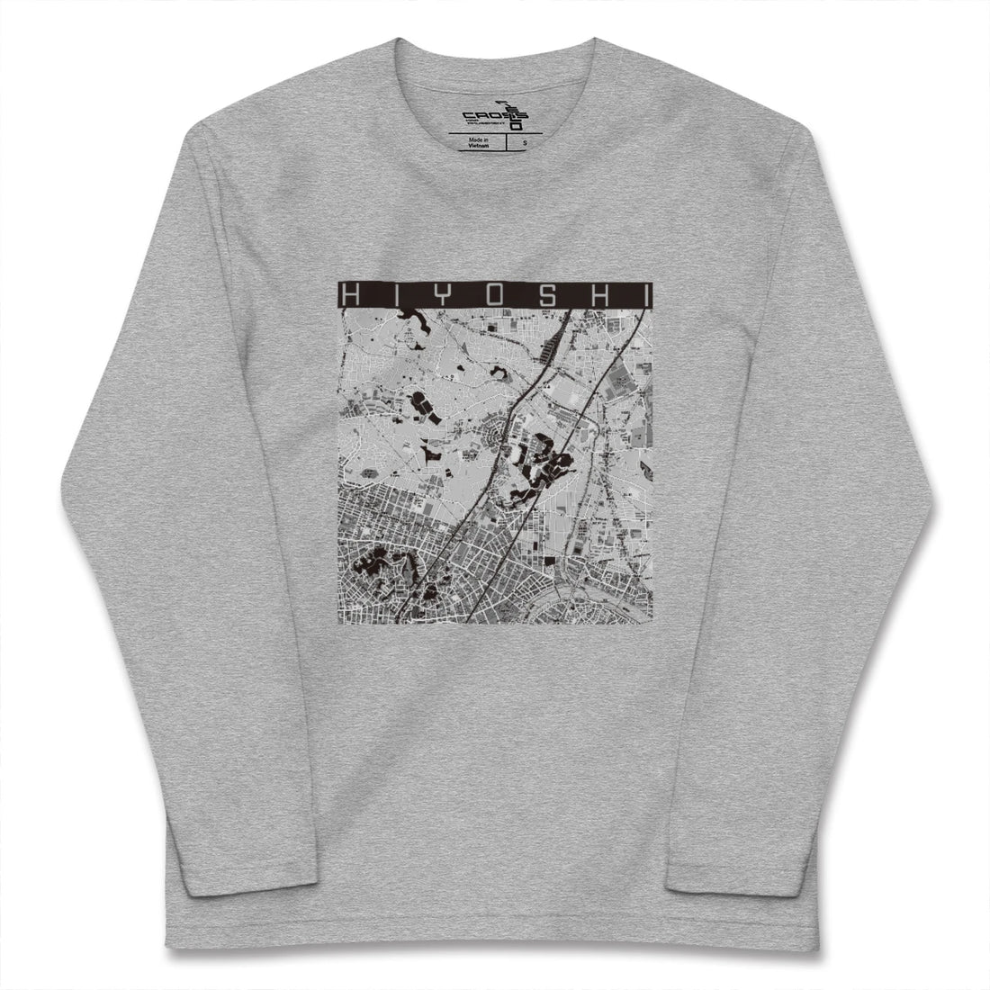 【日吉(神奈川県)】地図柄ロングスリーブTシャツ