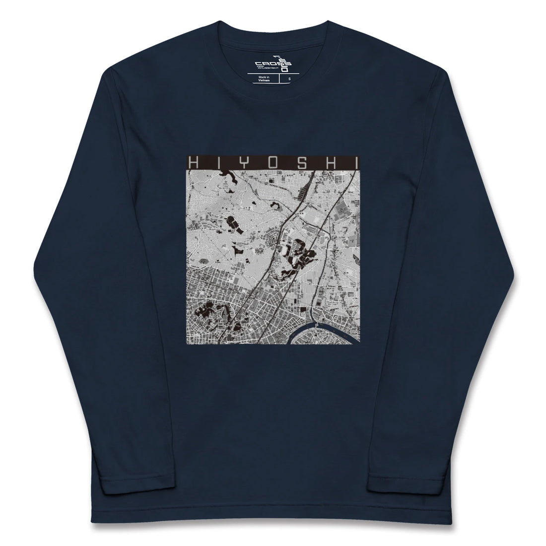 【日吉(神奈川県)】地図柄ロングスリーブTシャツ