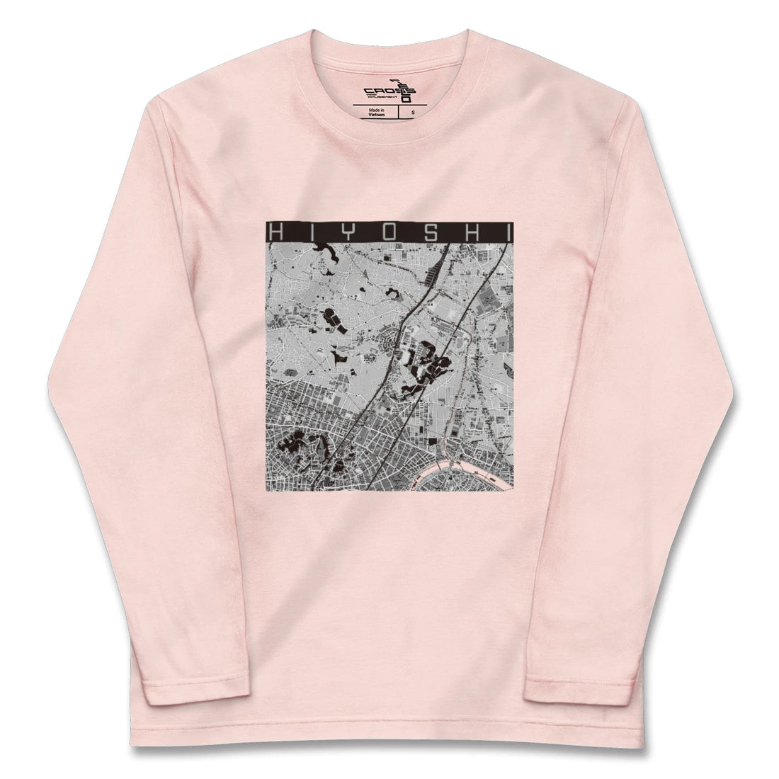 【日吉（神奈川県）】地図柄ロングスリーブTシャツ