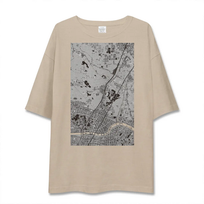 【日吉（神奈川県）】地図柄ビッグシルエットTシャツ
