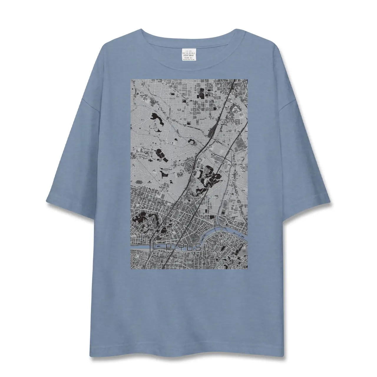 【日吉（神奈川県）】地図柄ビッグシルエットTシャツ