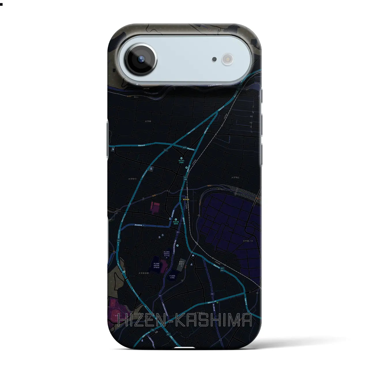 【肥前鹿島（佐賀県）】地図柄iPhoneケース（バックカバータイプ）