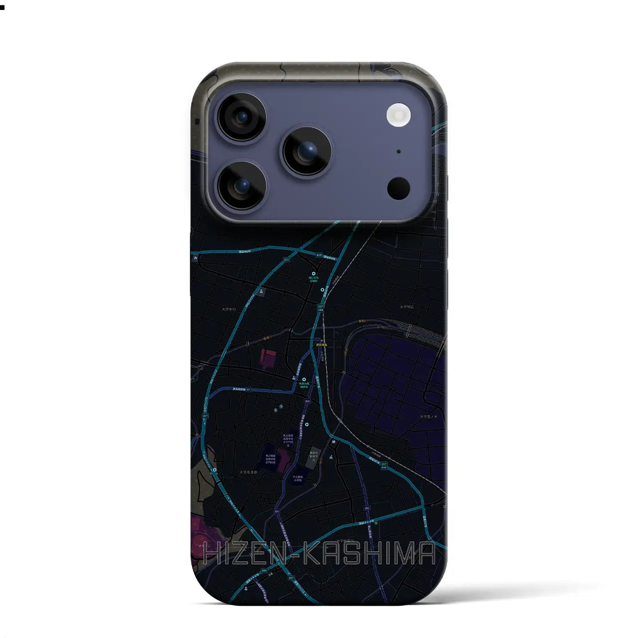 【肥前鹿島（佐賀県）】地図柄iPhoneケース（バックカバータイプ）