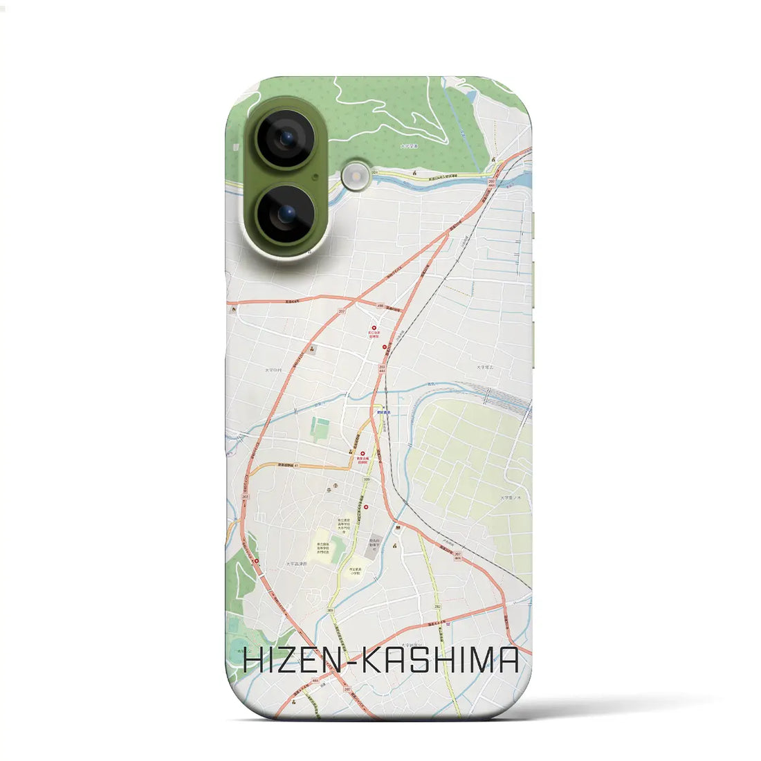 【肥前鹿島(佐賀県)】地図柄iPhoneケース(バックカバータイプ)ナチュラル・iPhone 17 Pro Max 用