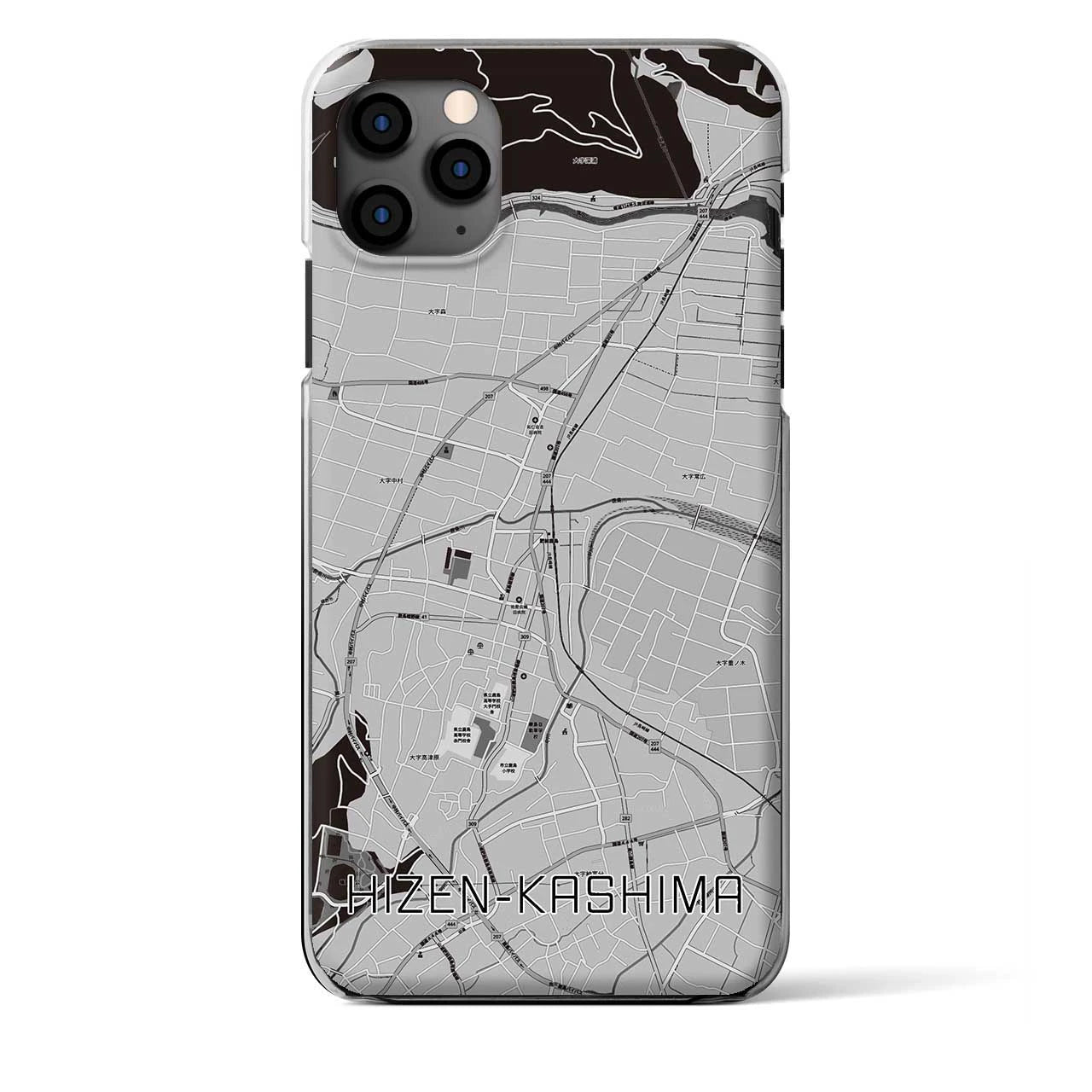 【肥前鹿島（佐賀県）】地図柄iPhoneケース（クリアタイプ）