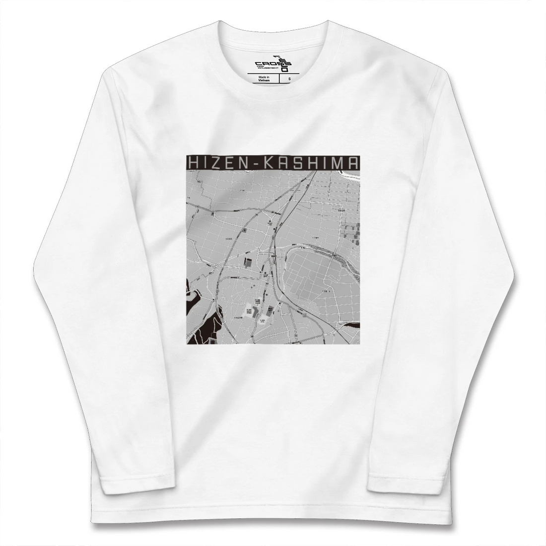 【肥前鹿島(佐賀県)】地図柄ロングスリーブTシャツ