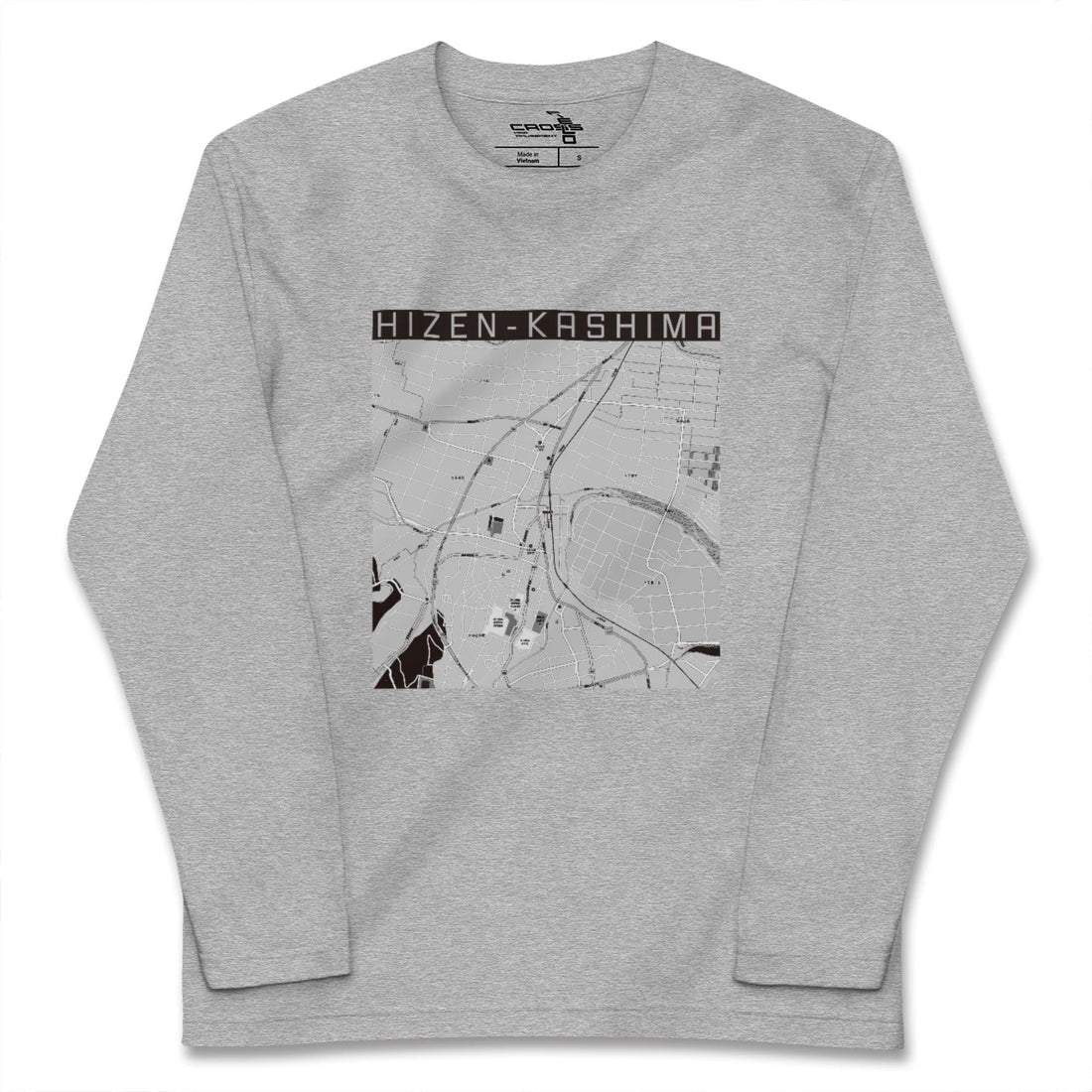 【肥前鹿島（佐賀県）】地図柄ロングスリーブTシャツ