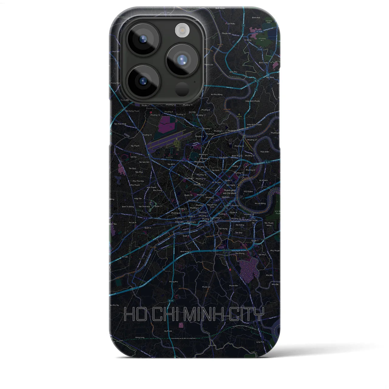 【ホーチミン（ベトナム）】地図柄iPhoneケース（バックカバータイプ）