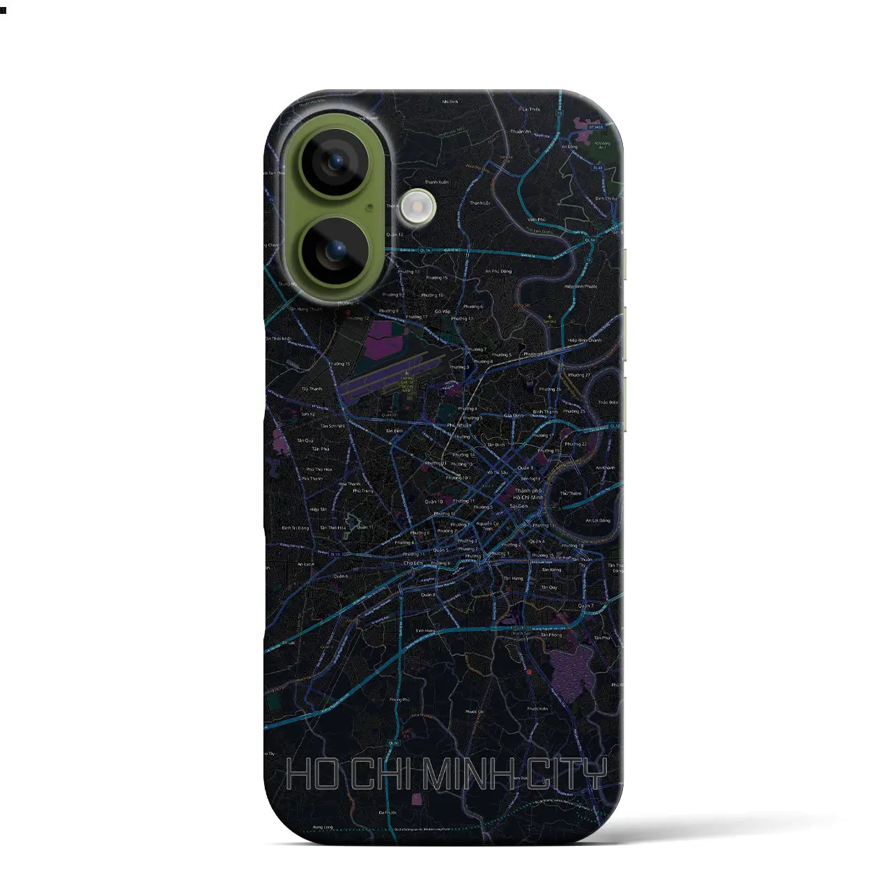 【ホーチミン（ベトナム）】地図柄iPhoneケース（バックカバータイプ）