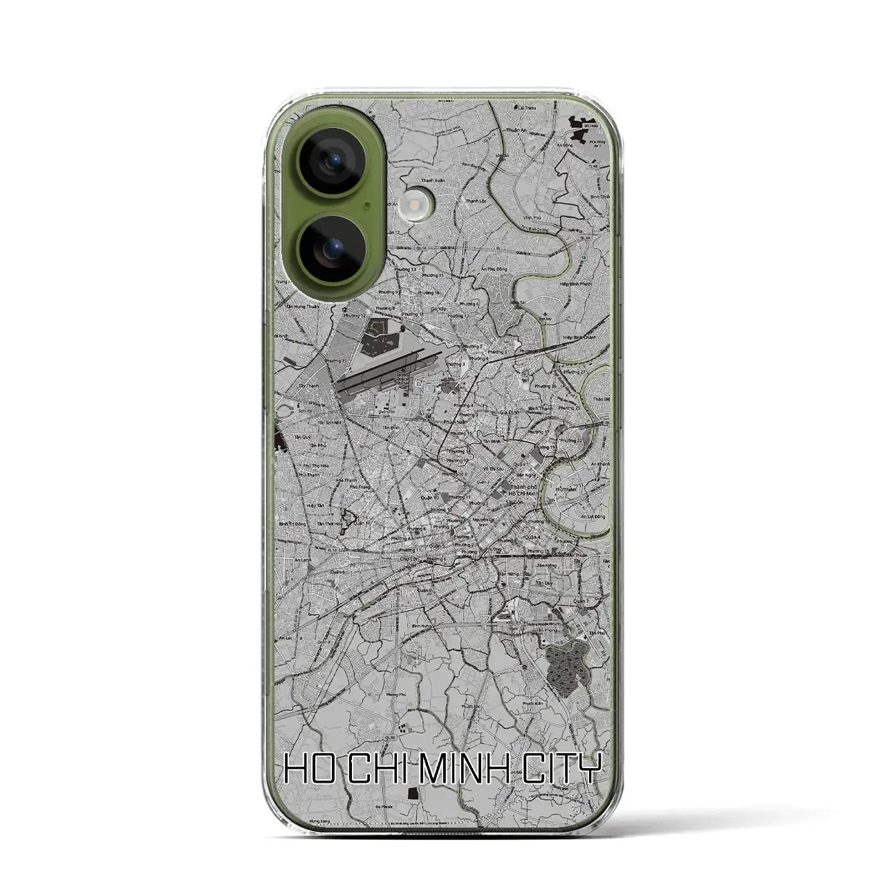 【ホーチミン（ベトナム）】地図柄iPhoneケース（クリアタイプ）