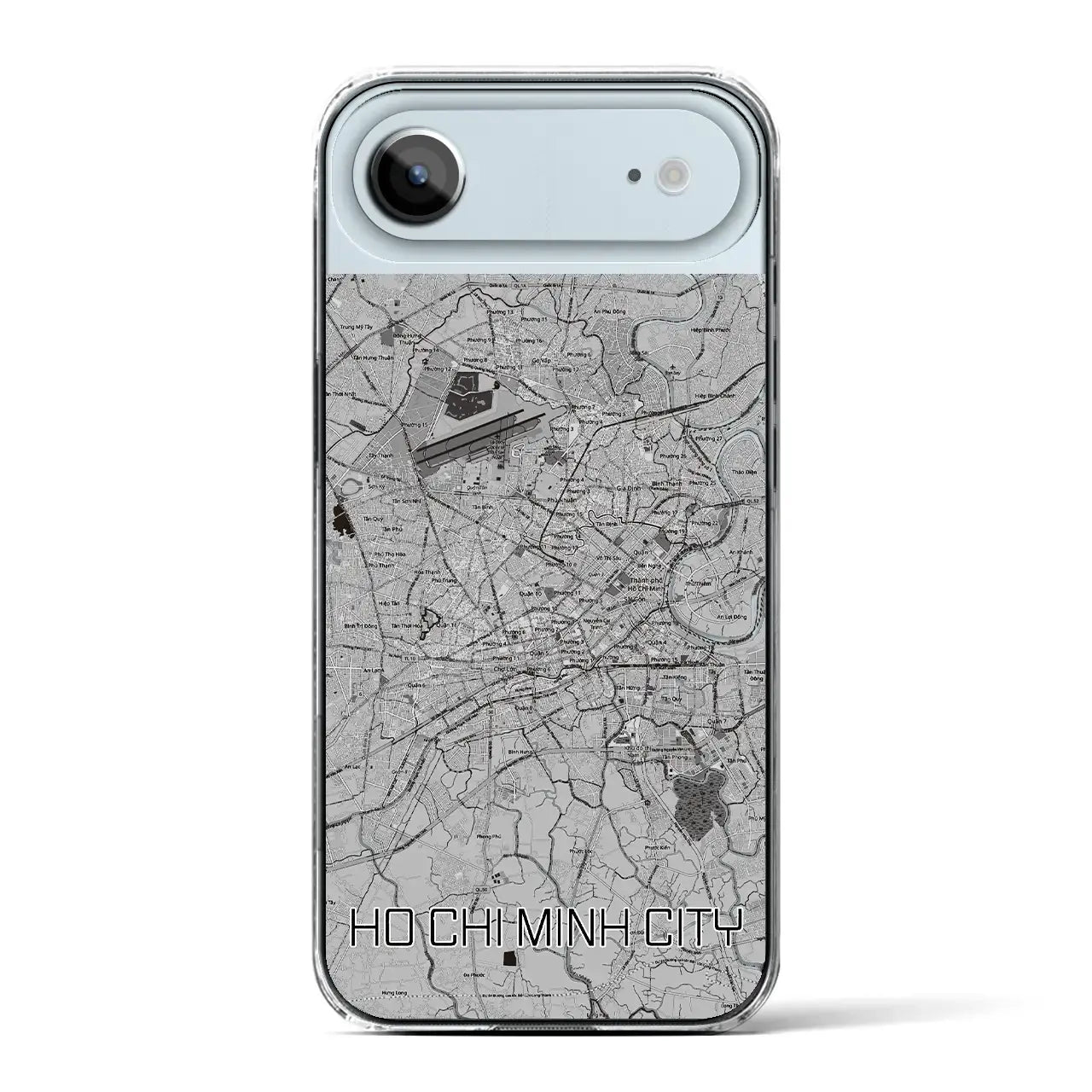 【ホーチミン（ベトナム）】地図柄iPhoneケース（クリアタイプ）