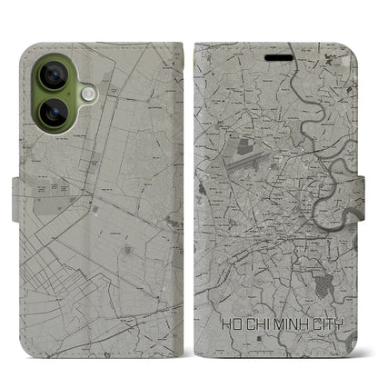 【ホーチミン（ベトナム）】地図柄iPhoneケース（手帳タイプ）