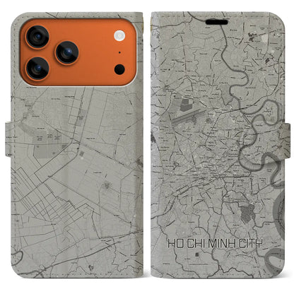 【ホーチミン（ベトナム）】地図柄iPhoneケース（手帳タイプ）
