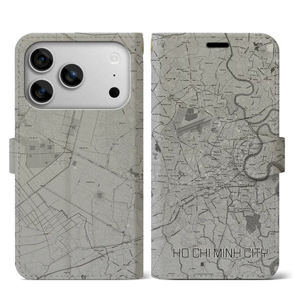 【ホーチミン（ベトナム）】地図柄iPhoneケース（手帳タイプ）
