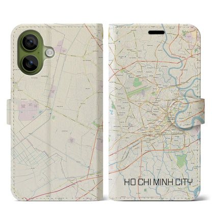 【ホーチミン（ベトナム）】地図柄iPhoneケース（手帳タイプ）