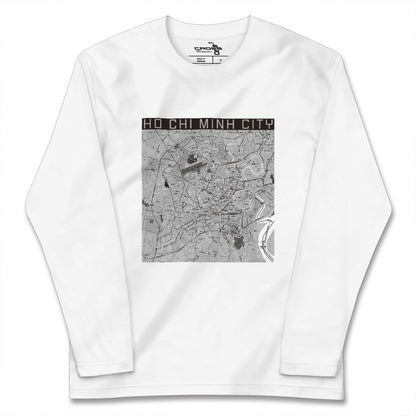 【ホーチミン（ベトナム）】地図柄ロングスリーブTシャツ