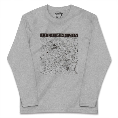 【ホーチミン（ベトナム）】地図柄ロングスリーブTシャツ