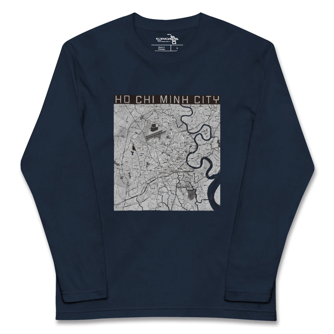 【ホーチミン(ベトナム)】地図柄ロングスリーブTシャツ