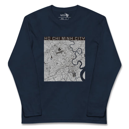 【ホーチミン（ベトナム）】地図柄ロングスリーブTシャツ
