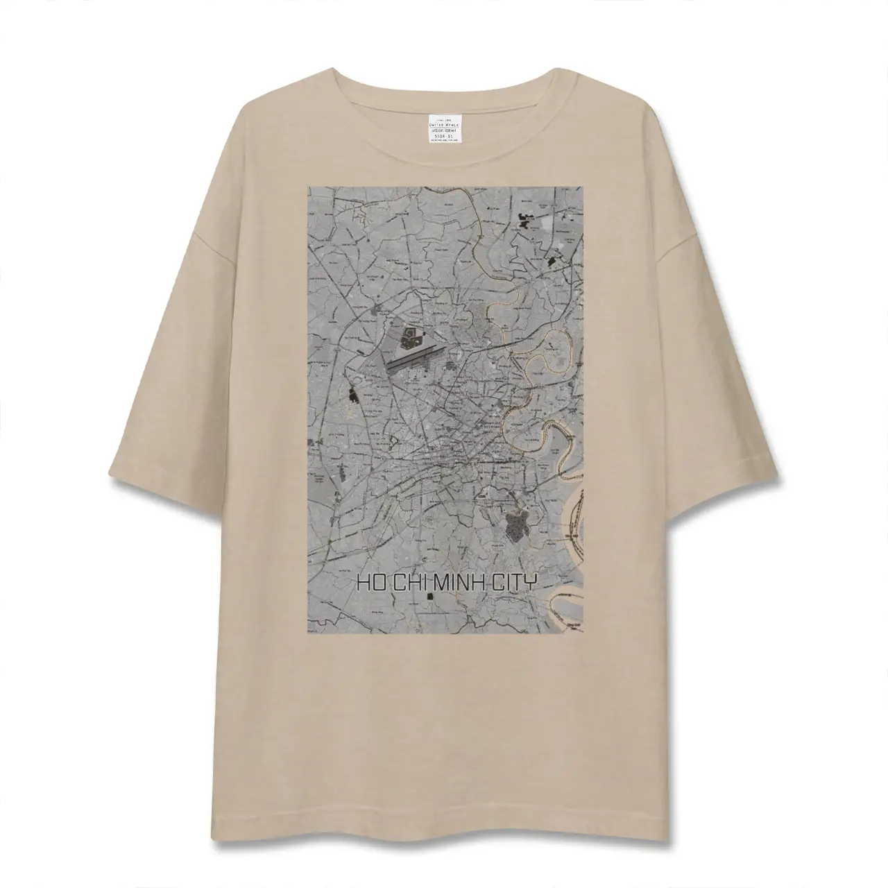 【ホーチミン（ベトナム）】地図柄ビッグシルエットTシャツ