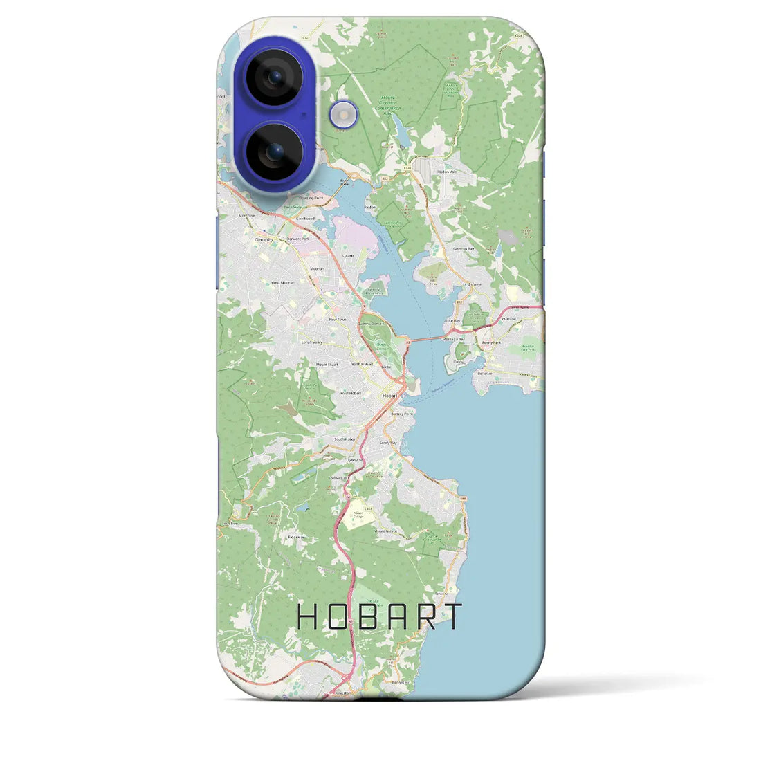 【ホバート(オーストラリア)】地図柄iPhoneケース(バックカバータイプ)ナチュラル・iPhone 16 Pro Max 用