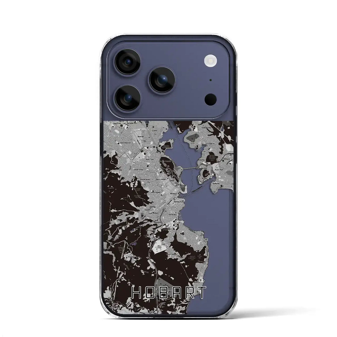 【ホバート（オーストラリア）】地図柄iPhoneケース（クリアタイプ）