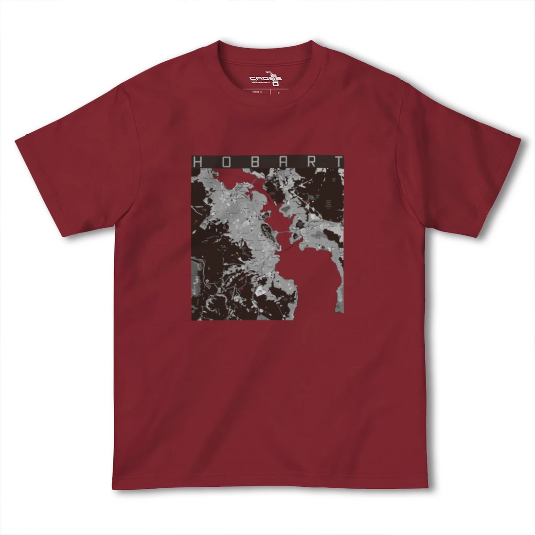 【ホバート(オーストラリア)】地図柄ヘビーウェイトTシャツ