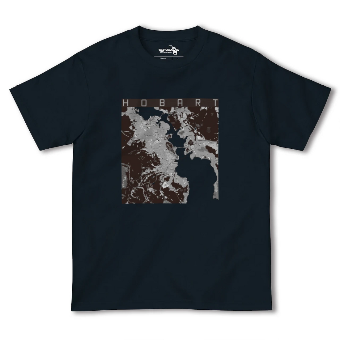 【ホバート(オーストラリア)】地図柄ヘビーウェイトTシャツ