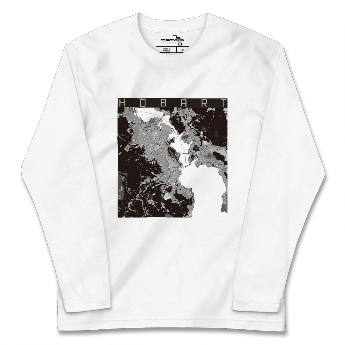 【ホバート(オーストラリア)】地図柄ロングスリーブTシャツ