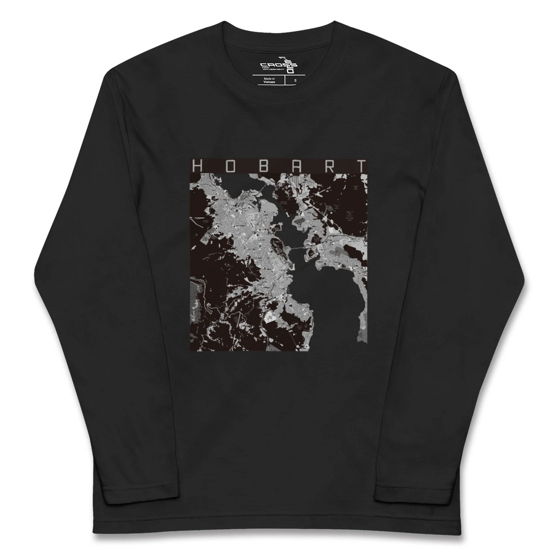 【ホバート(オーストラリア)】地図柄ロングスリーブTシャツ