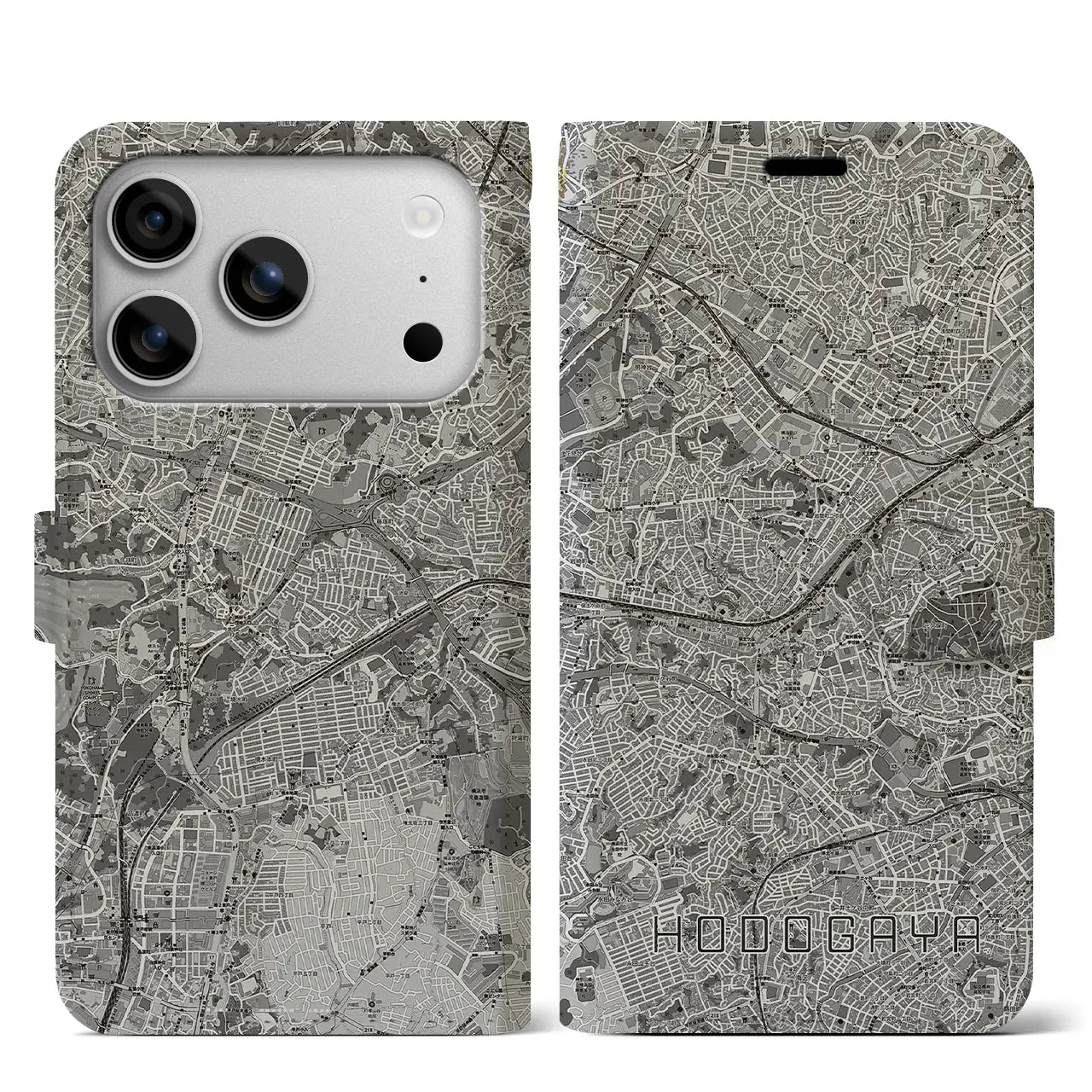 【保土ケ谷（神奈川県）】地図柄iPhoneケース（手帳タイプ）