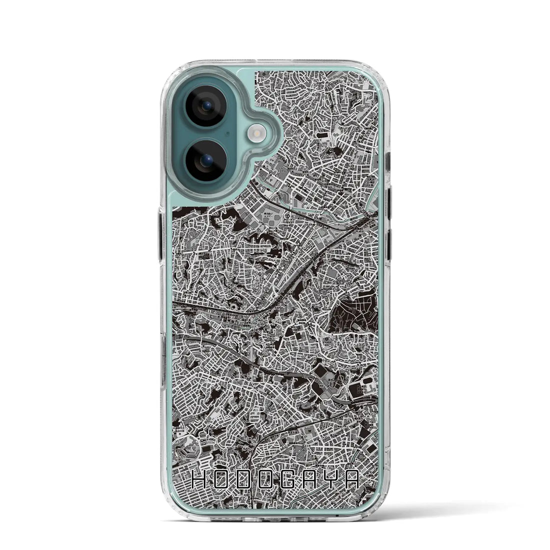 【保土ケ谷(神奈川県)】地図柄iPhoneケース(MagSafeタイプ)モノトーン・iPhone 16 Pro 用