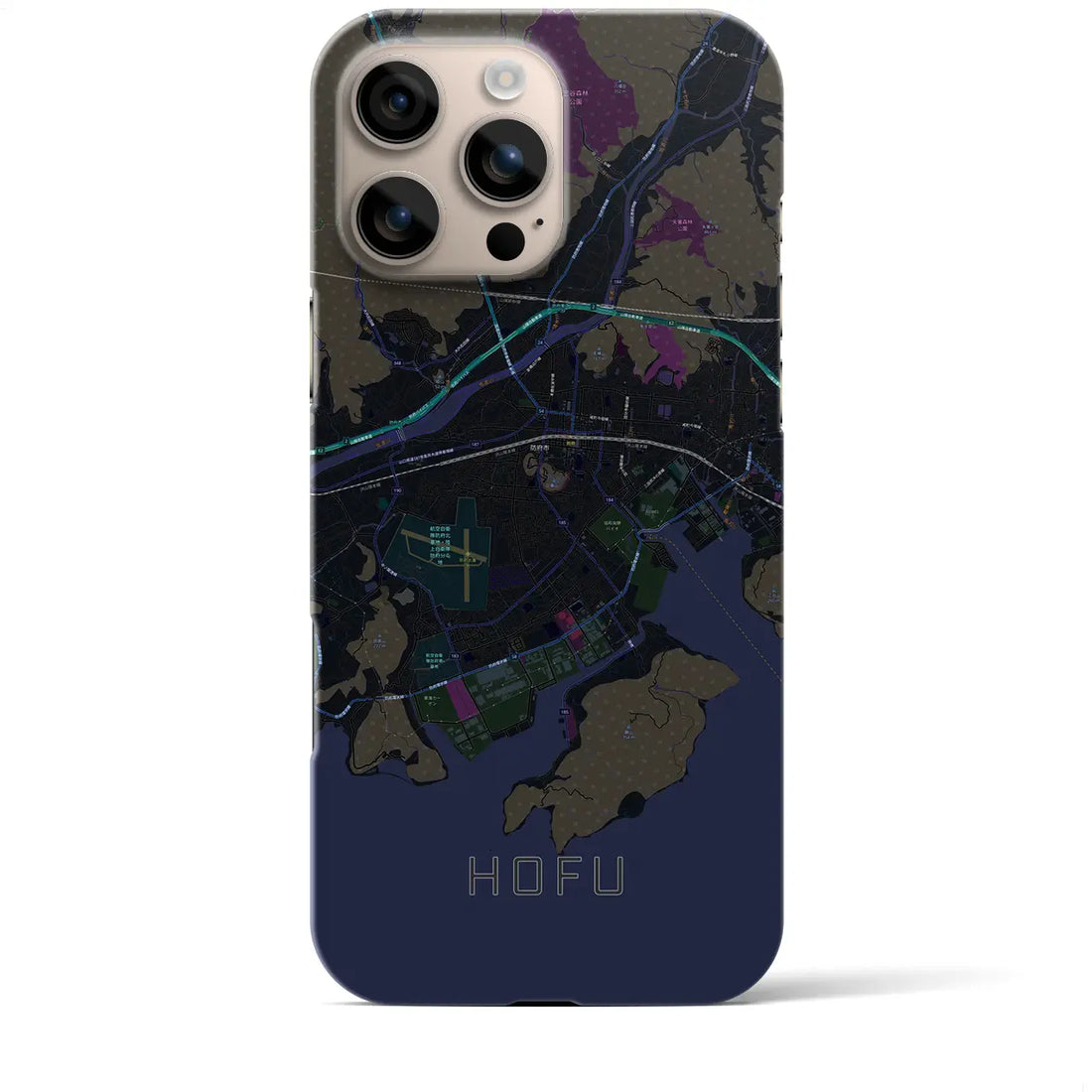 【防府(山口県)】地図柄iPhoneケース(バックカバータイプ)