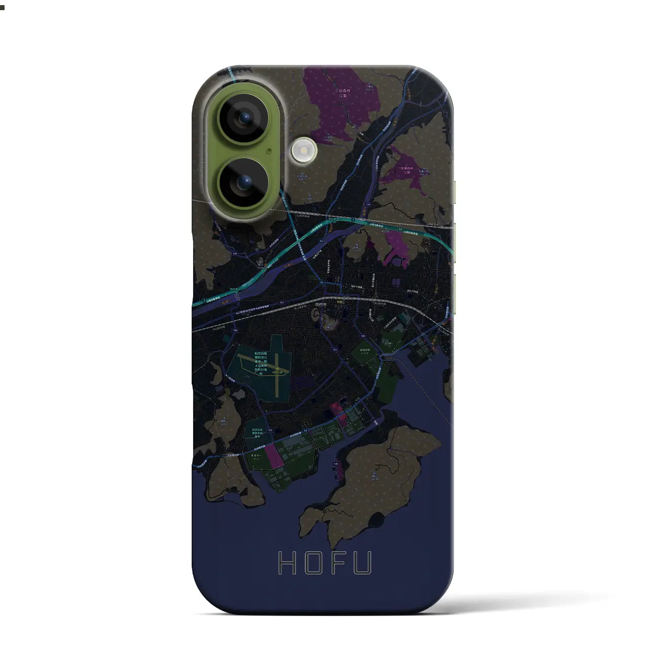 【防府（山口県）】地図柄iPhoneケース（バックカバータイプ）