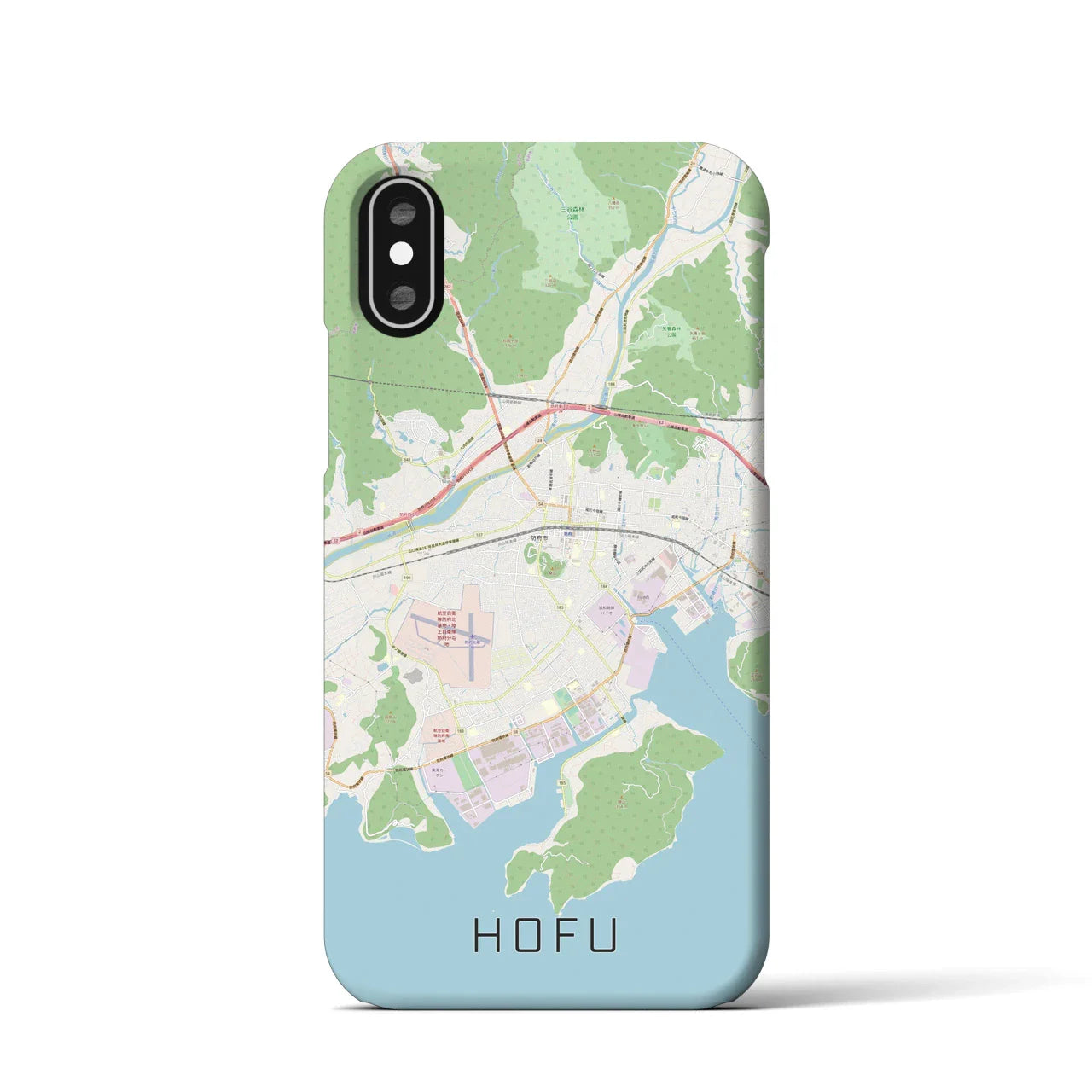 【防府（山口県）】地図柄iPhoneケース（バックカバータイプ）