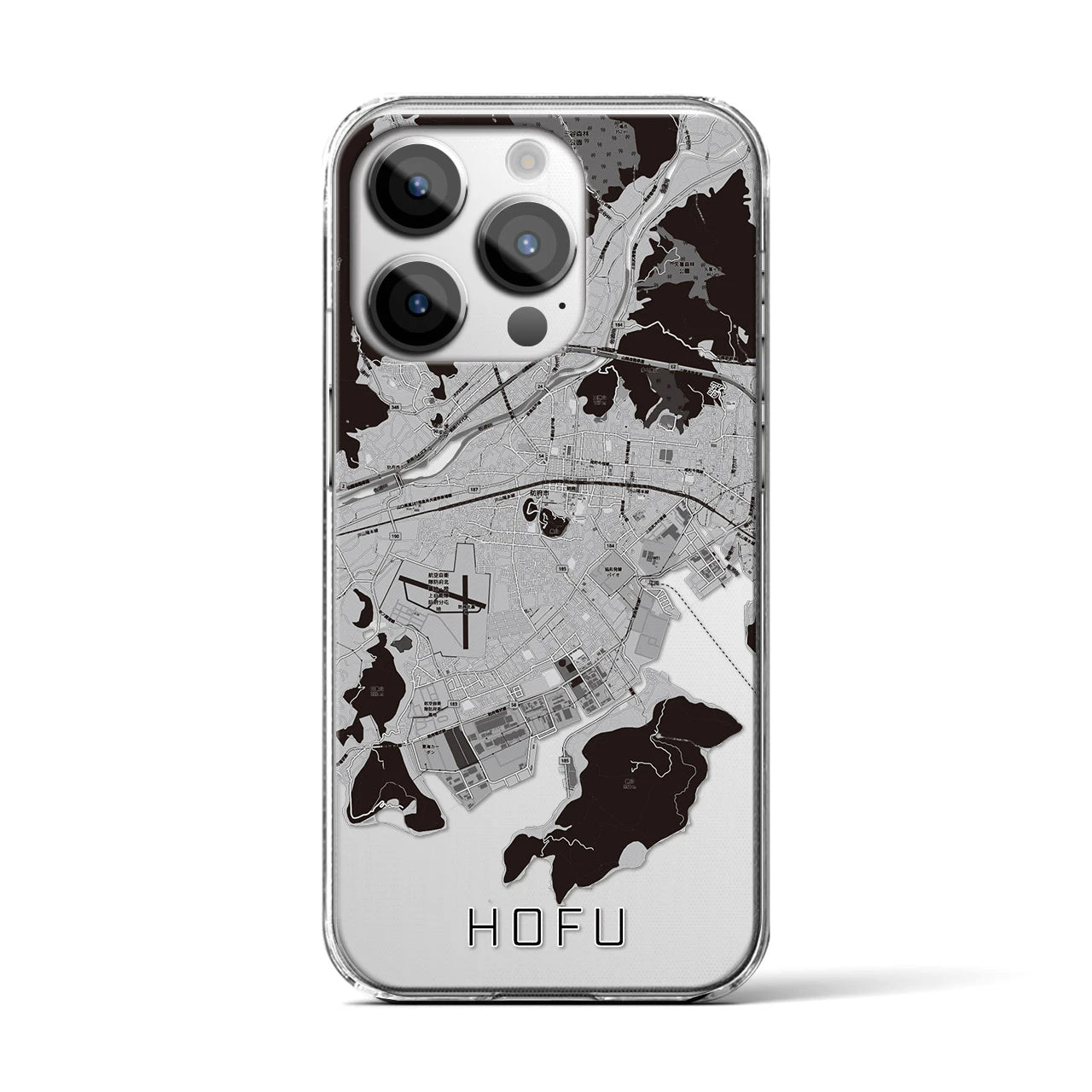 【防府（山口県）】地図柄iPhoneケース（クリアタイプ）